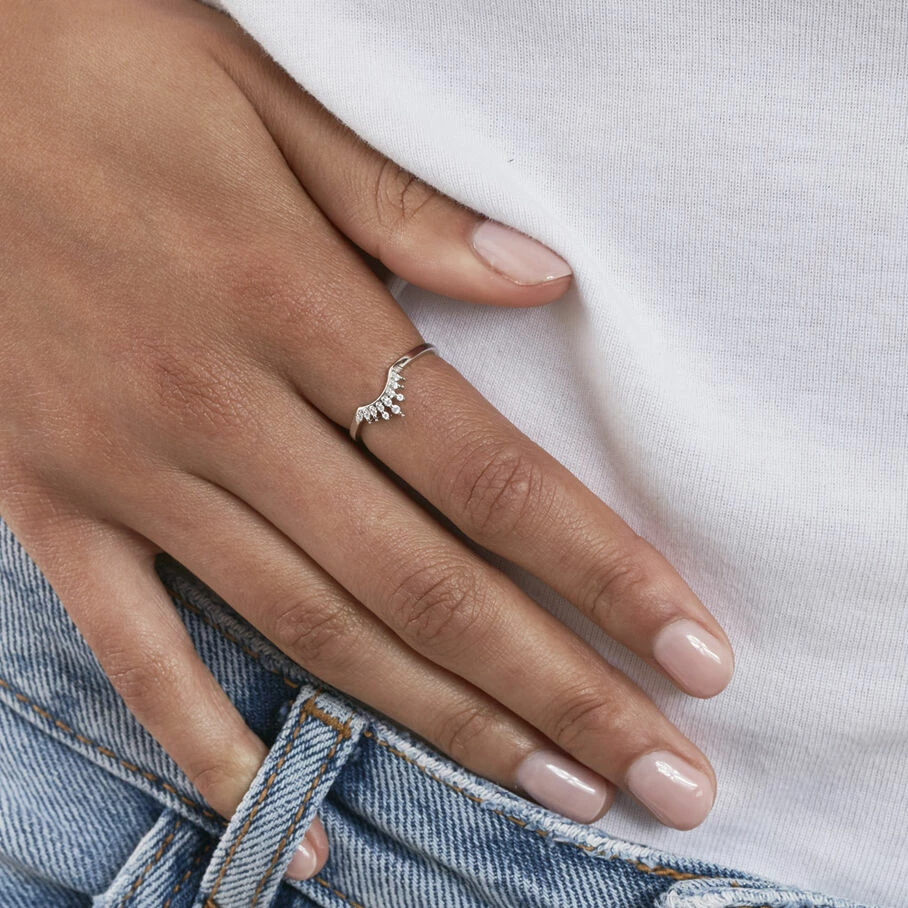 AGATHA FR Bague Fine LUCKY EYE - Cristal / Argenté 4 AGATHA FR Bague Fine LUCKY EYE - Cristal / Argenté – Image 2