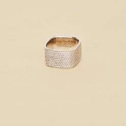 AGATHA FR Bague Large SISSI - Cristal / Argenté