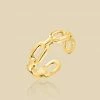 AGATHA FR Bague Ajustable CHAIN - Doré -Colliers Soldes Magasin 02240445 157 52 01