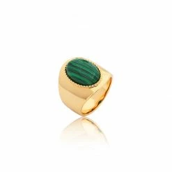 AGATHA FR Bague Large ALOHA - Malachite