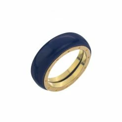 AGATHA FR Bague Fine ELO - Bleu / Doré