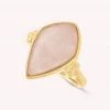 AGATHA FR Bague Fine MOON - Quartz Rose