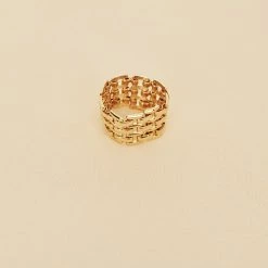 AGATHA FR Bague Large MINUIT - Doré