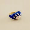 AGATHA FR Bague Large CYCLADES - Bleu / Doré -Colliers Soldes Magasin 02280248 109 52 01