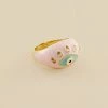 AGATHA FR Bague Large CYCLADES - Rose Pâle/ Doré -Colliers Soldes Magasin 02280248 895 52 01