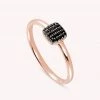 AGATHA FR Bague Fine GLORIA - Noir / Rose -Colliers Soldes Magasin 02290020 970 52 01