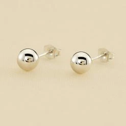 AGATHA FR Boucles D'oreilles Puces BOULE - Argenté