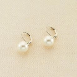 AGATHA FR Boucles D'oreilles Pendantes PEARLY - Perle / Argenté