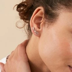 AGATHA FR Piercing Puce MINI SOL - Argenté -Colliers Soldes Magasin 02320576 050 TU M1