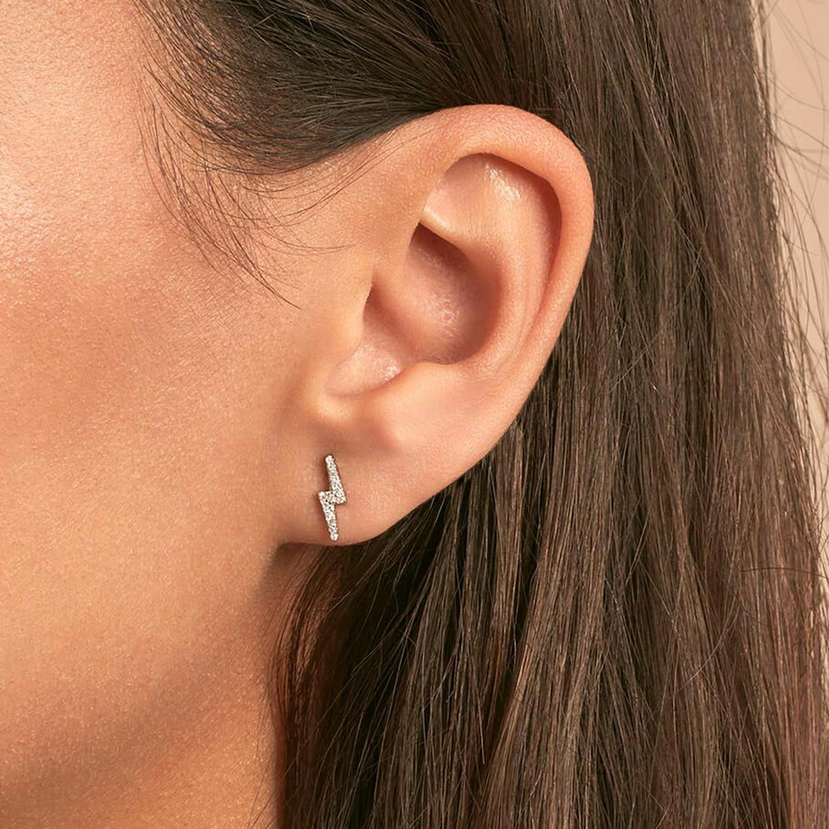 AGATHA FR Piercing Puce ECLAIR - Cristal / Argenté 4 AGATHA FR Piercing Puce ECLAIR - Cristal / Argenté – Image 2