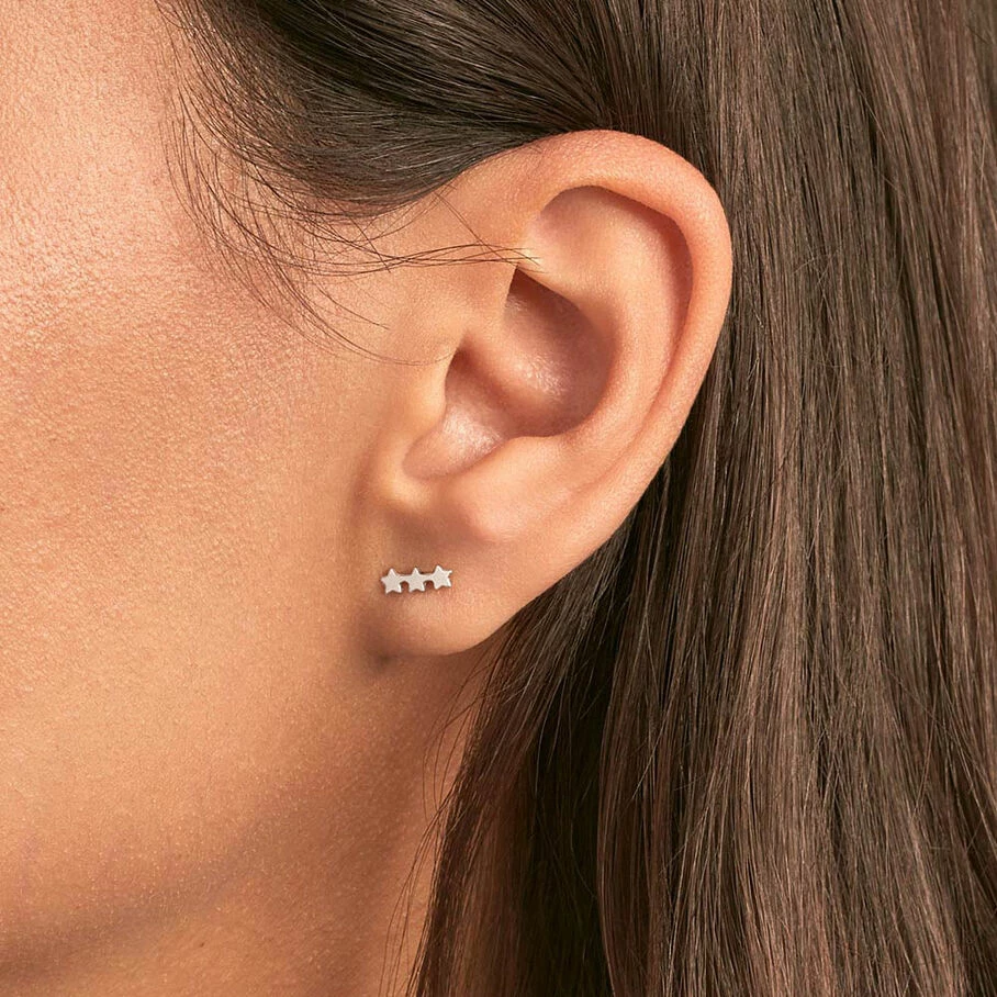 AGATHA FR Piercing Puce TRIOSTAR - Argenté 4 AGATHA FR Piercing Puce TRIOSTAR - Argenté – Image 2