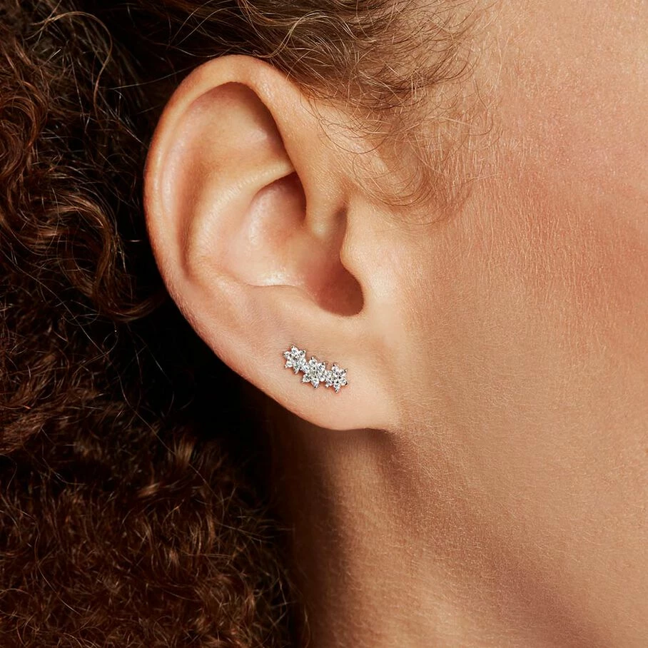 AGATHA FR Piercing Puce TRIOFLOR - Cristal / Argenté 4 AGATHA FR Piercing Puce TRIOFLOR - Cristal / Argenté – Image 2