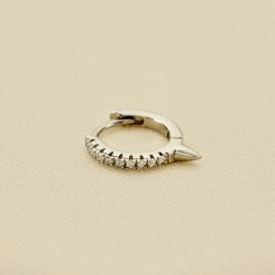 AGATHA FR Piercing Créole PICBRIL - Cristal / Argenté