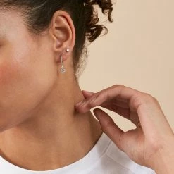 AGATHA FR Piercing Créole SNAKY - Cristal / Argenté -Colliers Soldes Magasin 02320979 136 TU M1