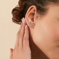 AGATHA FR Piercing Puce SNAKY - Cristal / Argenté -Colliers Soldes Magasin 02320980 136 TU M1