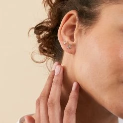 AGATHA FR Piercing Puce MINI - Cristal / Argenté -Colliers Soldes Magasin 02320992 136 TU M1