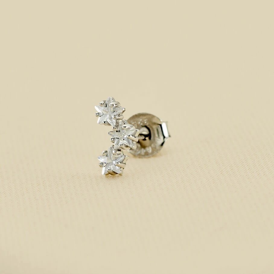 AGATHA FR Piercing Puce SHINE - Cristal / Argenté 3 AGATHA FR Piercing Puce SHINE - Cristal / Argenté