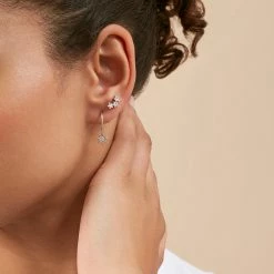 AGATHA FR Piercing Puce SHINE - Cristal / Argenté 5 AGATHA FR Piercing Puce SHINE - Cristal / Argenté -Colliers Soldes Magasin 02321030 136 TU M1