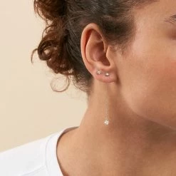 AGATHA FR Piercing Puce PERCEE - Cristal / Argenté -Colliers Soldes Magasin 02321080 136 TU M1