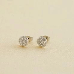 AGATHA FR Boucles D'oreilles Puces CRISTAL - Cristal / Argenté