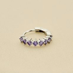 AGATHA FR Piercing Créole RADIANTE - Lilas