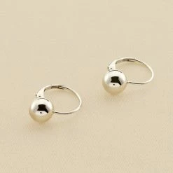 AGATHA FR Boucles D'oreilles Pendantes BOUL - Argenté