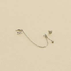 AGATHA FR Piercing Ear Cuff AMAS - Cristal / Argenté