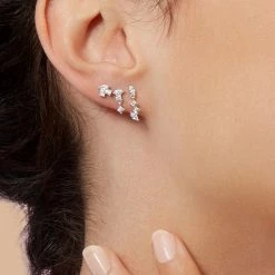 AGATHA FR Piercing Puce AMAS - Cristal / Argenté -Colliers Soldes Magasin 02321258 136 TU M1