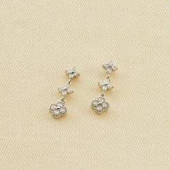 AGATHA FR Boucles D'oreilles Pendantes BELOVED - Cristal / Argenté