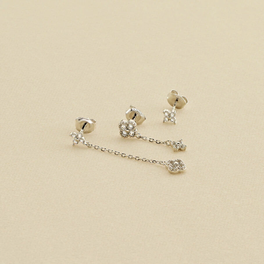AGATHA FR Piercing Puce MIX& MATCH - Cristal / Argenté 3 AGATHA FR Piercing Puce MIX& MATCH - Cristal / Argenté