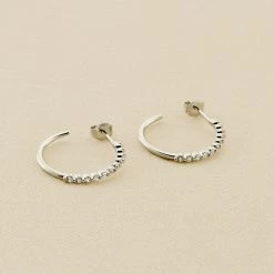 AGATHA FR Créoles BELOVED - Cristal / Argenté