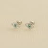AGATHA FR Boucles D'oreilles Puces LUCKY EYE - Turquoise / Argenté -Colliers Soldes Magasin 02321269 650 TU 01