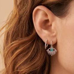 AGATHA FR Créoles GEMINI - Cristal / Argenté -Colliers Soldes Magasin 02321275 136 TU M2