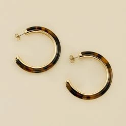 AGATHA FR Créoles BOUCLE - Ecaille / Doré