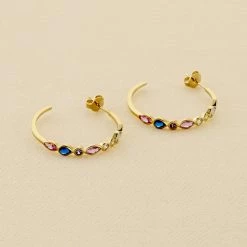 AGATHA FR Créoles ARCO - Multicolore / Doré