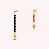 AGATHA FR Boucles D'oreilles Pendantes GAYNOR - Vert/orange -Colliers Soldes Magasin 02380369 380 TU 01