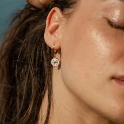 AGATHA FR Boucles D'oreilles Pendantes CYCLADES - Rose Pâle/ Doré -Colliers Soldes Magasin 02381228 895 TU M2