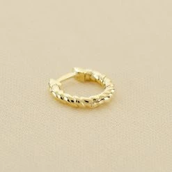 AGATHA FR Piercing Créole TRESSEE - Doré