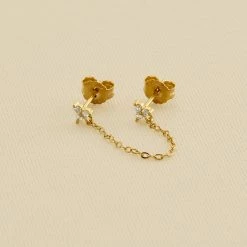 AGATHA FR Piercing Puce BONISIMO - Cristal / Doré