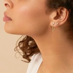 AGATHA FR Piercing Puce CROISSAN - Cristal / Doré -Colliers Soldes Magasin 02390082 137 TU M1