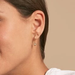 AGATHA FR Piercing Puce LUNITA - Cristal / Doré -Colliers Soldes Magasin 02390083 137 TU M1