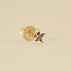 AGATHA FR Piercing Puce ASTRA - Violet / Doré