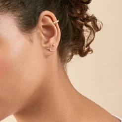 AGATHA FR Piercing Ear Cuff PAVE - Cristal / Doré -Colliers Soldes Magasin 02390098 137 TU M2