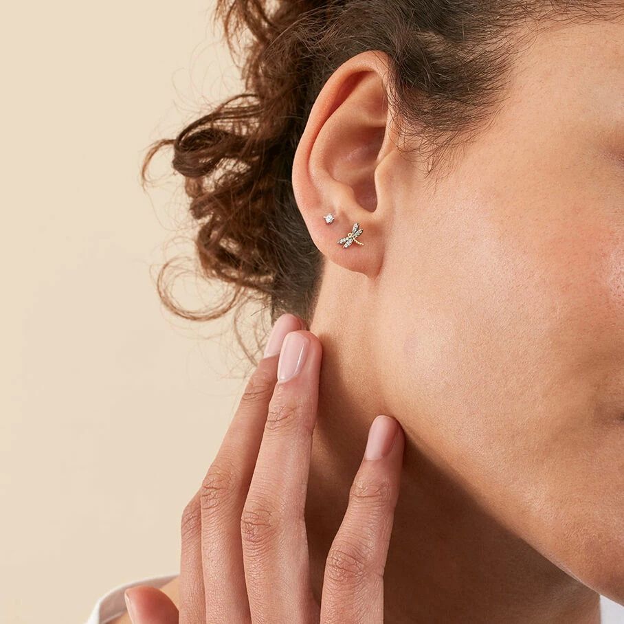 AGATHA FR Piercing Puce TINY - Doré / Gun 4 AGATHA FR Piercing Puce TINY - Doré / Gun – Image 2