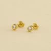 AGATHA FR Boucles D'oreilles Puces BRILLANT - Cristal / Doré -Colliers Soldes Magasin 02390113 137 TU 01