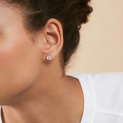 AGATHA FR Boucles D'oreilles Puces SOL - Cristal / Doré -Colliers Soldes Magasin 02390121 137 TU M1