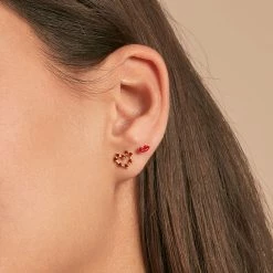 AGATHA FR Piercing Puce CONSTEL - Rouge / Doré -Colliers Soldes Magasin 02390280 324 TU M1