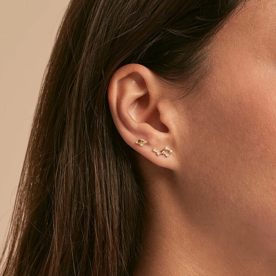 AGATHA FR Piercing Puce CONSTEL - Cristal / Doré 4 AGATHA FR Piercing Puce CONSTEL - Cristal / Doré – Image 2