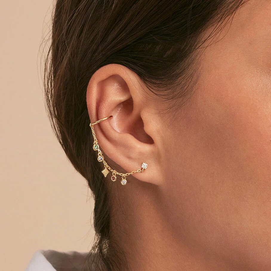 AGATHA FR Piercing Ear Cuff MIX & MATCH - Multicolore / Doré 4 AGATHA FR Piercing Ear Cuff MIX & MATCH - Multicolore / Doré – Image 2