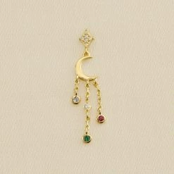 AGATHA FR Piercing Puce ASTRAL - Multicolore / Doré